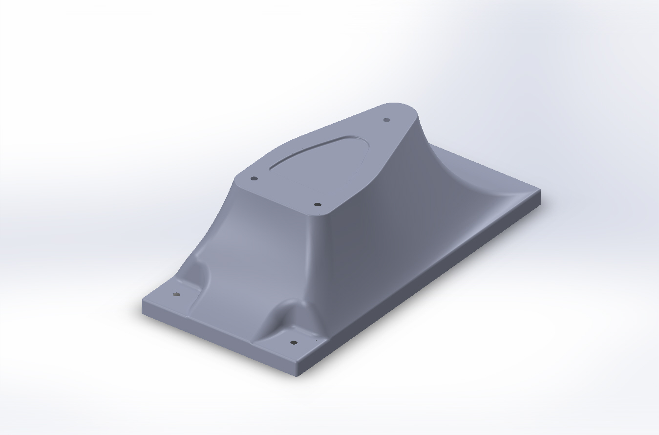 3 Bolt Base For 6' GX Board - Grey - With Jig - GLOBAL POOL PRODUCTS